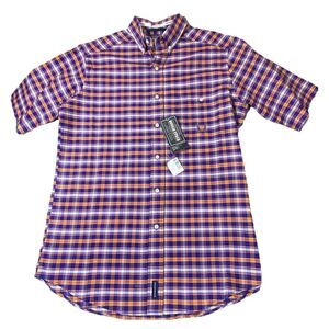 NEW‎ Panhandle Slim Rough Stock Men's Shirt Medium Western Button Short Sleeve